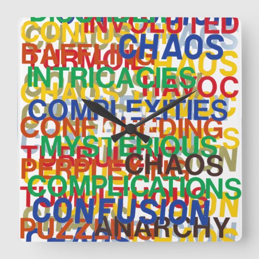 Leben Quadratische Wanduhr (Vorderseite)