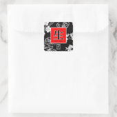 Leben. Quadratischer Aufkleber (Tasche)