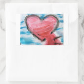 Leben Rechteckiger Aufkleber (Tasche)