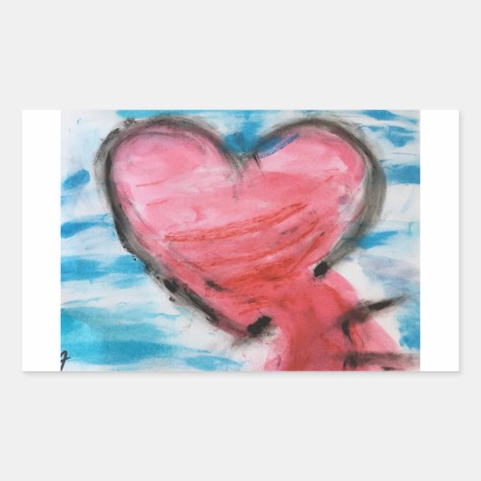 Leben Rechteckiger Aufkleber (Vorderseite)