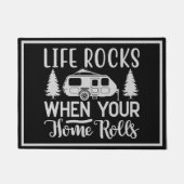 Leben rockt, wenn Ihre Zuhause rollt Fußmatte (Vorderseite)