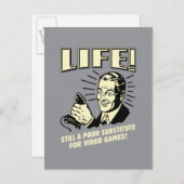 Leben: Schlechtes Subsitute für Videospiele Postkarte (Vorne/Hinten)
