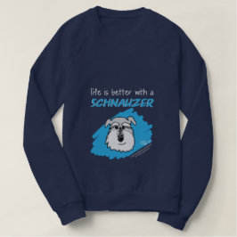 Leben… Schnauzer - dunkles Sweatshirt (Frauen)