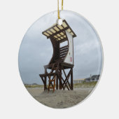 Leben-Schutz-Stand Wrightsville Strand NC Keramik Ornament (Links)