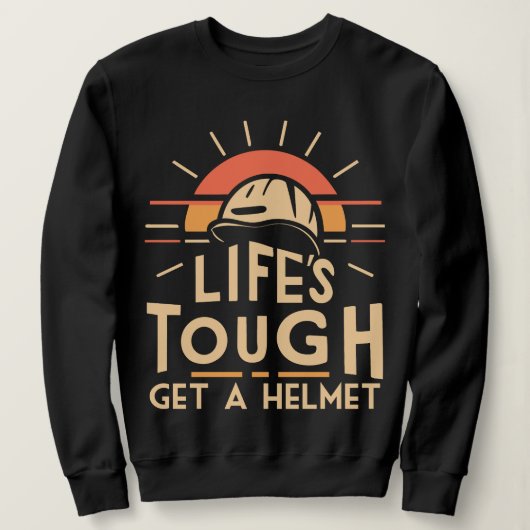 Leben schwer Helm Sweatshirt (Design vorne)