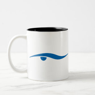 Leben schwimmen zweifarbige tasse
