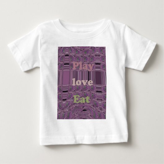 Leben Sie am vollsten: Essen, Liebe, Design spiele Baby T-shirt (Vorderseite)