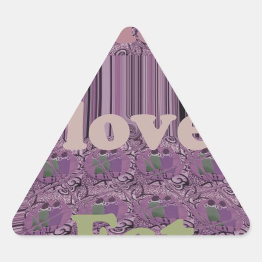 Leben Sie am vollsten: Essen, Liebe, Design spiele Dreieckiger Aufkleber (Vorderseite)