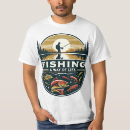 Leben Sie das Fischleben, Leidenschaft für Angler T-Shirt