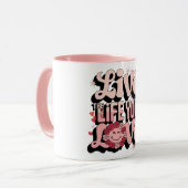 Leben Sie das Leben, das Sie Liebe Tasse (Vorderseite Links)