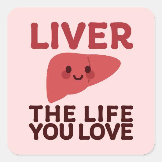 Leben Sie das Leben Sie Liebe - Niedliches Leben m Quadratischer Aufkleber (Vorderseite)