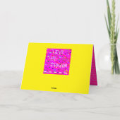 Leben Sie den Traumtext alles pink und lemon Karte (Rückseite)