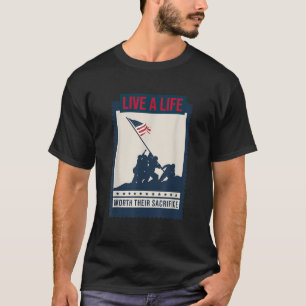Leben Sie ein Leben, das die Veteranen des Tages b T-Shirt