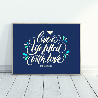 Leben Sie ein Leben voller Liebe Poster