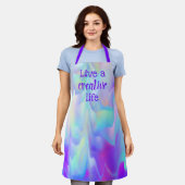 Leben Sie eine kreative, farbenfrohe Schürze (Getragen)