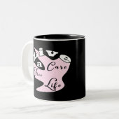 Leben Sie eine sorgenfreie Tasse Kaffee (Vorderseite Links)