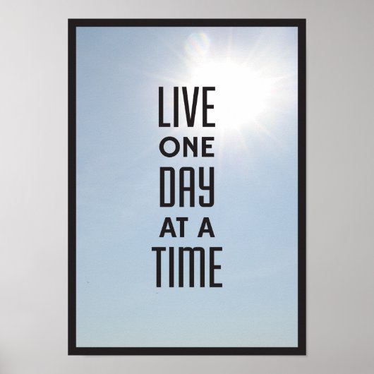 Leben Sie einen Tag nach dem anderen Poster (Vorne)