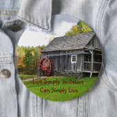 Leben Sie einfach alte Mühle Button (Beispiel)