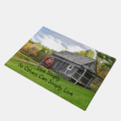 Leben Sie einfach alte Mühle Fußmatte (Schrägansicht)