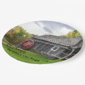 Leben Sie einfach alte Mühle Pappteller (Schrägansicht)