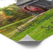 Leben Sie einfach alte Mühle Poster (Ecke)