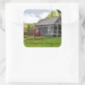 Leben Sie einfach alte Mühle Quadratischer Aufkleber (Tasche)