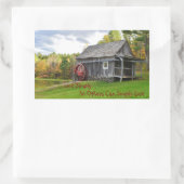 Leben Sie einfach alte Mühle Rechteckiger Aufkleber (Tasche)