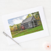 Leben Sie einfach alte Mühle Rechteckiger Aufkleber (Umschlag)