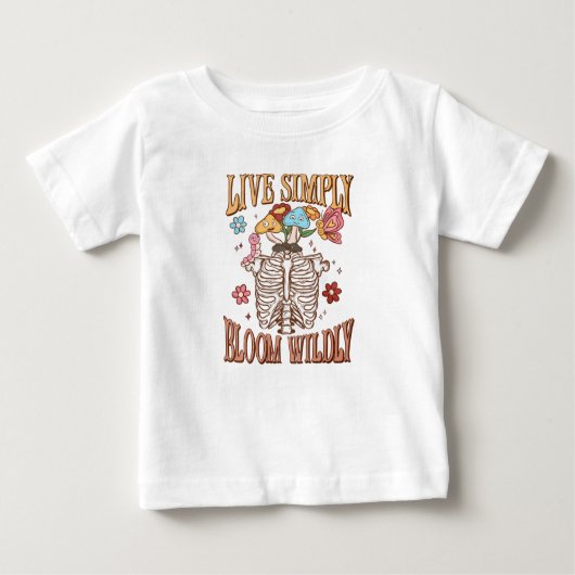Leben Sie einfach, Bloom Willy Baby T-shirt (Vorderseite)