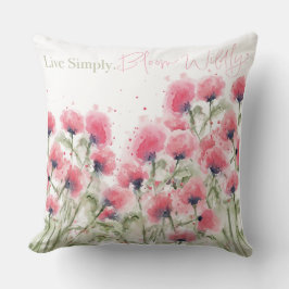 Leben Sie einfach. Bloom Willy Kissen
