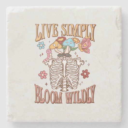 Leben Sie einfach, Bloom Willy Steinuntersetzer (Vorderseite)