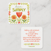 Leben Sie einfach • Geschäft • Mama • Schrift • Telefonnummerkarte (Vorne/Hinten)