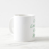 Leben Sie einfach grün Kaffeetasse (Vorderseite Links)