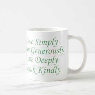 Leben Sie einfach grün Kaffeetasse