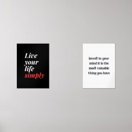 Leben Sie einfach in Ihrem Leben Bilderwand Sets