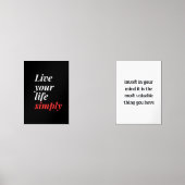Leben Sie einfach in Ihrem Leben Bilderwand Sets (Vorderseite)