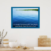 Leben Sie einfach, Liebe großzügig, kümmern Sie si Poster (Küche)