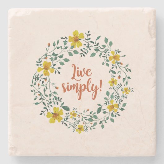 LEBEN SIE EINFACH! STEINUNTERSETZER (Vorderseite)