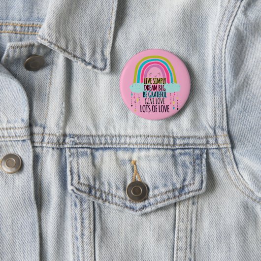 Leben Sie einfach träumen Big Be Dankbarkeit geben Button (Beispiel)