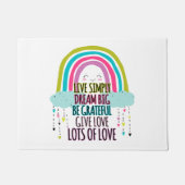 Leben Sie einfach träumen Big Be Dankbarkeit geben Fußmatte (Vorderseite)