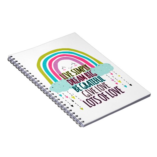 Leben Sie einfach träumen Big Be Dankbarkeit geben Notizblock (Rechte Seite)