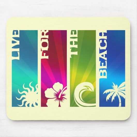 Leben Sie für den Strand Mousepad (Vorne)