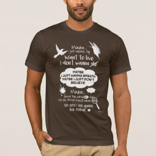 "Leben Sie für immer" durch Oase [Hälfte-Hülse T-Shirt