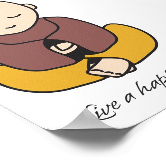 Leben Sie glücklich Poster (Ecke)