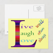 Leben Sie gut, lachen Sie oft, Liebe immer STaylor Postkarte (Vorne/Hinten)