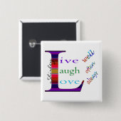 Leben Sie gut, lachen Sie oft, Liebe immer von STa Button (Vorne & Hinten)