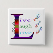 Leben Sie gut, lachen Sie oft, Liebe immer von STa Button (Vorderseite)
