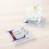 Leben Sie gut, lachen Sie oft, Liebe immer von STa Glasuntersetzer (Schrägansicht)