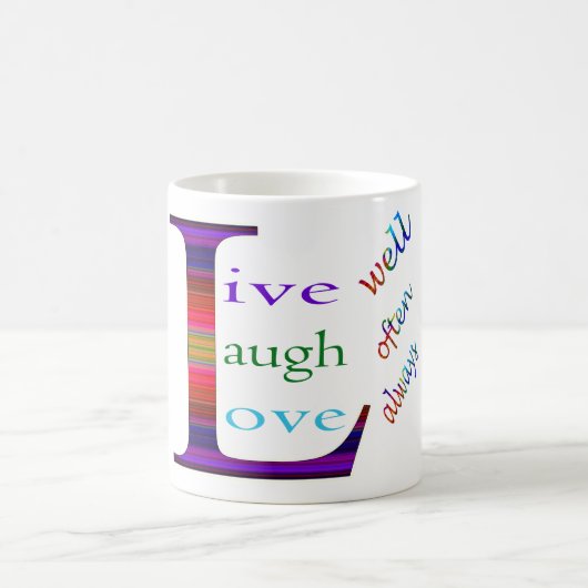 Leben Sie gut, lachen Sie oft, Liebe immer von STa Kaffeetasse (Mittel)