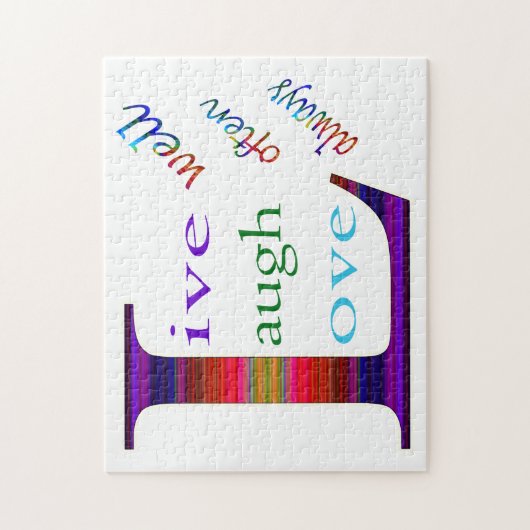 Leben Sie gut, lachen Sie oft, Liebe immer von STa Puzzle (Vertikal)